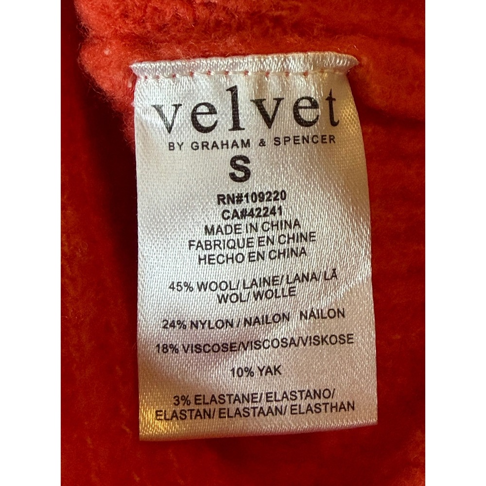 Velvet by Graham & Spencer Coral Mia Cardigan Wool Yak Blend Small - Picture 5 of 6